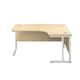 1400X1200 Twin Upright Right Hand Radial Desk Maple-White Ref TWU1412RHRADMAWH