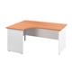 1400X1200 Panel Left Hand Radial Desk Beech-White Ref PP1412LHRADBEWH