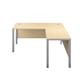 1800X800 Goal Post Right Hand Return Desk Maple-Silver Ref GP1880RHRETMASV
