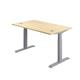 Economy Sit Stand Desk 1200 X 800 Maple-Silver Ref ECSS1280CPMASV