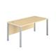 1200X600 Goal Post Rectangular Desk Maple-Silver Ref GP1260RECMASV