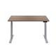 Economy Sit Stand Desk 1600 X 800 Dark Walnut-Silver Ref ECSS1680CPDWSV
