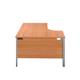 1800X1200 Goal Post Left Hand Radial Desk Beech-Silver Ref GP1812LHRADBESV