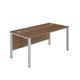 1600X800 Goal Post Rectangular Desk Dark Walnut-Silver Ref GP1680RECDWSV