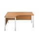 1800X1200 Goal Post Left Hand Radial Desk Nova Oak-White Ref GP1812LHRADNOWH