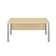 1200X600 Goal Post Rectangular Desk Maple-Silver Ref GP1260RECMASV