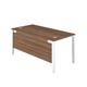 1600X800 Goal Post Rectangular Desk Dark Walnut-White Ref GP1680RECDWWH