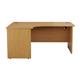 1400X1200 Panel Left Hand Radial Desk Nova Oak Ref PAN1412LHRADNO