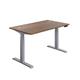 Economy Sit Stand Desk 1600 X 800 Dark Walnut-Silver Ref ECSS1680CPDWSV