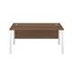 1600X800 Goal Post Rectangular Desk Dark Walnut-White Ref GP1680RECDWWH