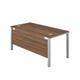 1600X800 Goal Post Rectangular Desk Dark Walnut-Silver Ref GP1680RECDWSV
