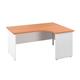 1200X1200 Panel Right Hand Radial Desk Beech-White Ref PP1212RHRADBEWH
