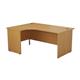 1400X1200 Panel Left Hand Radial Desk Nova Oak Ref PAN1412LHRADNO