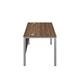 1600X800 Goal Post Rectangular Desk Dark Walnut-Silver Ref GP1680RECDWSV