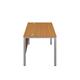 1600X600 Goal Post Rectangular Desk Nova Oak-Silver Ref GP1660RECNOSV