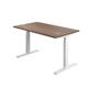 Economy Sit Stand Desk 1400 X 800 Dark Walnut-White Ref ECSS1480CPDWWH