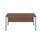 1600X800 Goal Post Rectangular Desk Dark Walnut-Silver Ref GP1680RECDWSV