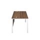 1800X800 Goal Post Rectangular Desk Dark Walnut-White Ref GP1880RECDWWH