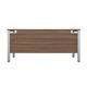 1600X800 Goal Post Rectangular Desk Dark Walnut-Silver Ref GP1680RECDWSV