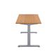 Economy Sit Stand Desk 1200 X 800 Nova Oak-Silver  Ref ECSS1280CPNOSV