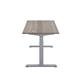 Economy Sit Stand Desk 1600 X 800 Grey Oak-Silver Ref ECSS1680CPGOSV