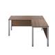 1800X800 Goal Post Right Hand Return Desk Dark Walnut-Silver Ref GP1880RHRETDWSV