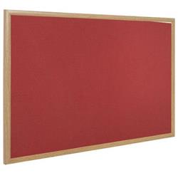 Earth Executive Felt Noticeboard 120x90cm Red Oak MDF Frame FB1446239