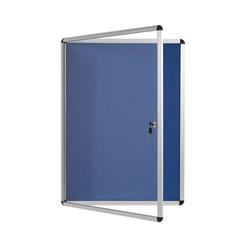 Bi-Office Enclore Blue Felt Lockable Noticeboard 12xA4