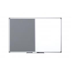 Bi-Office Maya Combo Aluminium Frame Board Grey 120x90cm