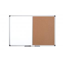 Bi-Office Maya Alu Frame Combo Board Cork/Magntic 90x60cm