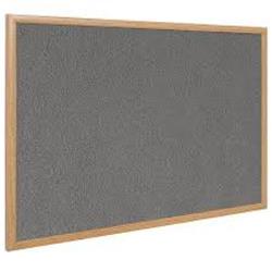 Bi-Office Earth-It Exec Felt Ntcbrd Oak Frme GR 120x90cm