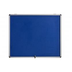 Bi-Office Blue Felt Lockable Ntcbrd 6xA4 700x653mm