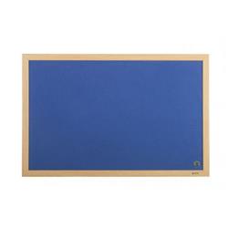 Earth Executive Felt Noticeboard 90x60cm Blue Oak MDF Frame FB0743239