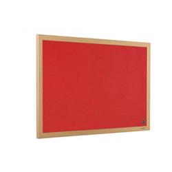 Earth Executive Felt Noticeboard 90x60cm Blue Oak MDF Frame FB0746239