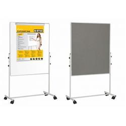 Bi-Office Mobile Duo Melamine/Felt Easel 70x120cm