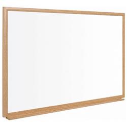 Earth Executive Non-Magnetic Whiteboard 180x120cm Oak MDF Frame MB85002319