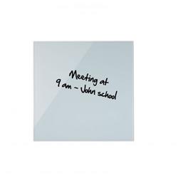 Bi-Office Black Glass Memo Tile Board 48x48cm