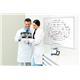 Bi-Office Maya Anti-Microbial Whiteboard, Lacquered Steel Magnetic Surface, White Aluminum Frame, 120 x 90 cm