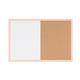 Bi-Office Pastel Combination Board, Cork and Magnetic surface, Pastel Salmon lined MDF  frame, 60 x 40 cm