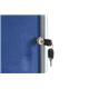 Bi-Office Enclore Lockable Board, Blue Felt Surface, Aluminium Frame,72 x 67,4 cm (6xA4)
