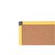 Bi-Office Ultrabrite Cork Notice Board, Yellow Aluminium Frame, 90x60cm