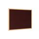 Bi-Office Earth Burgundy Felt Notice Board, Executive Oak MDF frame, 90 x 60 cm