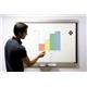 Bi-Office Expression Whiteboard, Matte ceramic magnetic surface, aluminium Frame and black lined solid wood, 120 x 90 cm