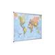 Bi-Office Maya World Map Board, Lacquered steel magnetic surface, aluminium frame, 120 x 90 cm