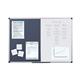 Bi-Office Maya Combination Board, Blue Felt and Magnetic surface, Aluminium Frame, 180 x 120 cm