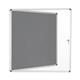 Bi-Office Enclore Lockable Board, Grey Felt Surface, Aluminium Frame, 94 x 98 cm (Fits 12 x A4 Sheets)