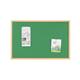 Bi-Office Earth Green Felt Notice Board, Executive Oak MDF frame, 120 x 90 cm