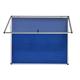 Bi-Office Enclore Fire Retardant Lockable Board, Top Hinged, Blue Textile Surface, Aluminium Frame, 92,4 x 65,3 cm (8xA4)