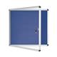Bi-Office Enclore Lockable Board, Blue Felt Surface, Aluminium Frame,72 x 67,4 cm (6xA4)