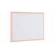 Bi-Office Pastel Whiteboard, dry wipe non magnetic surface, Pastel Salmon lined MDF  frame, 60 x 40 cm